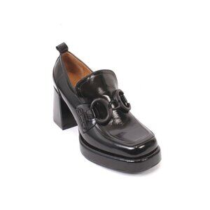 PHIL GATIÈR by REPO 23503 Black Patent Leather Platform Shoes
